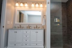 Almar-bathroom Vanity and tile shower