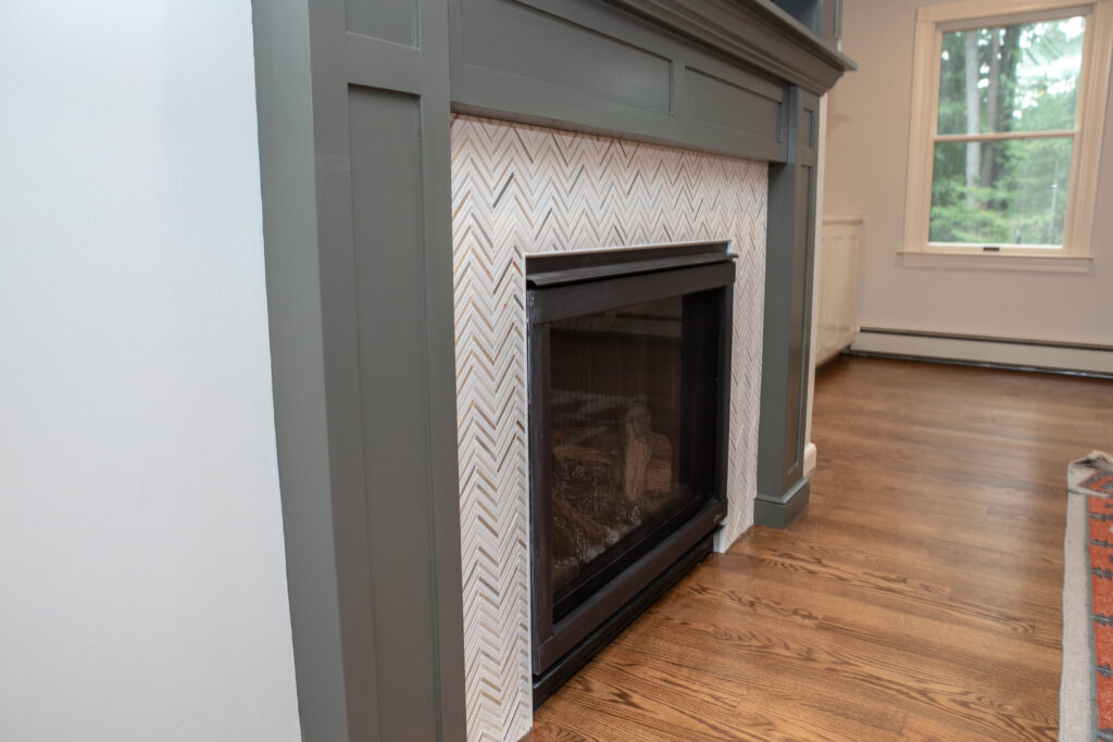 Fireplace tile detail