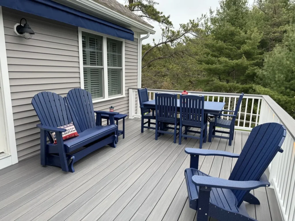 Azek deck with polywood furniture