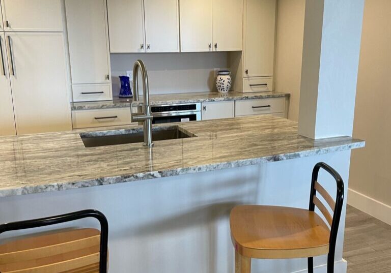 Kitchen in basement remodel, Marshfield Ma